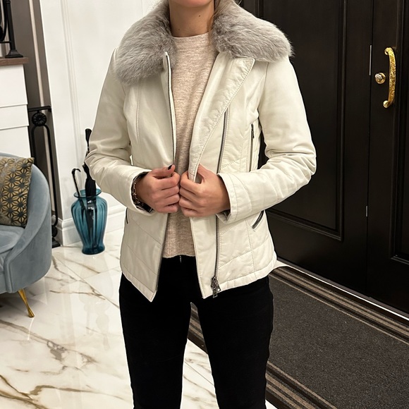 White real leather jacket - Picture 8 of 8